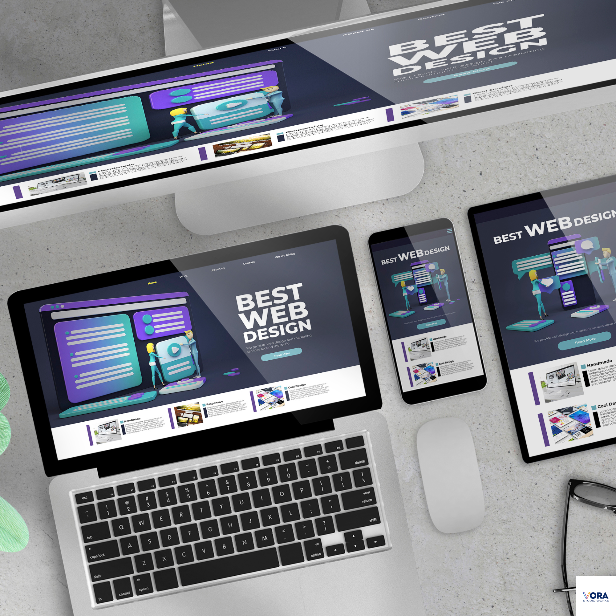 VORA Studio Works website design portfolio